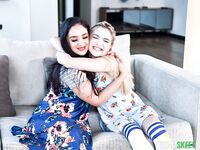 Sheena Ryder And Jane Wilde Pleasuring Horny Dude On The Couch