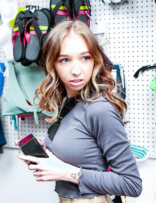 Wavy-haired Schoolgirl Breezy Bri Gets Punished For Stealing