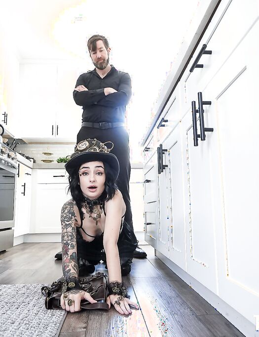 Tiny Brunette Stevie Moon Gets Boned In The Living Room