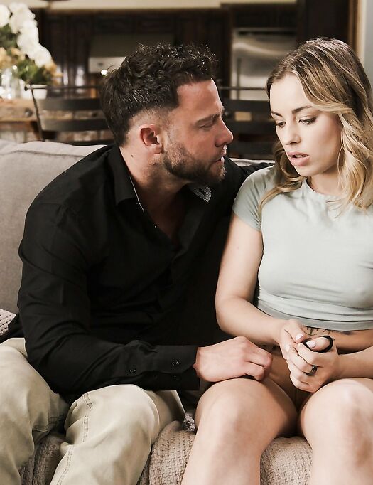 Anna CLaire Clouds Blows And Rides Bearded Dude On The Couch