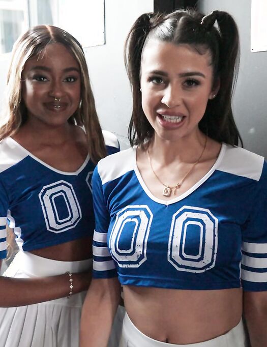 Young Cheerleaders Kylie Rocket And Destiny Mira Get Fucked In Turn