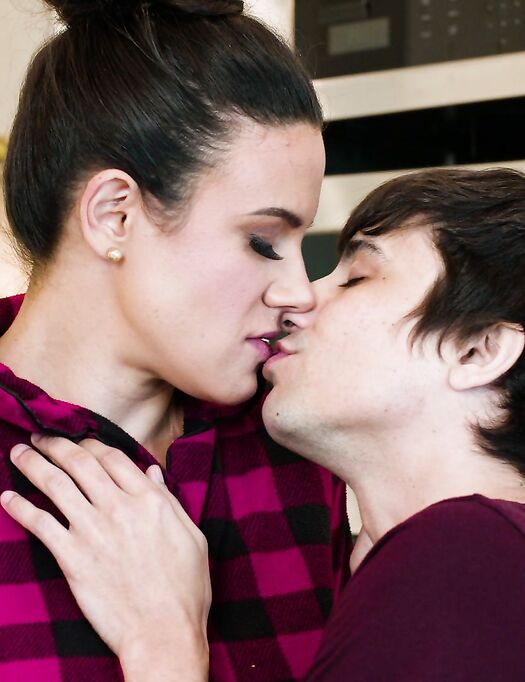 Penny Barber Fucks Her Nerdy Stepson In The Kitchen