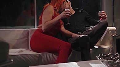 Aspen Brooks - Busty Redhead Latina Tgirl Barebacking A Dude