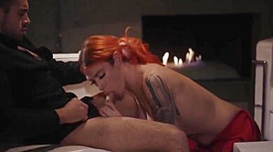 Aspen Brooks - Busty Redhead Latina Tgirl Barebacking A Dude