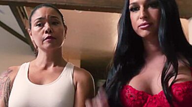 Busty Trans Checking Out Female Plumber In Her