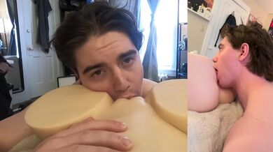 Studente universitario muscoloso mangia, scopa e sborra dentro il suo Tantally