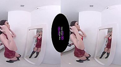 Virtual Reality In Dildo Party For One