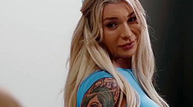 Changes Into The Thong To Show Off With Aubrey Kate