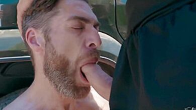 Car Titwank And Riding