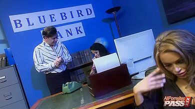 Big Boobs Presentation In The Bank