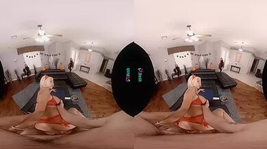 I Love Candy On Halloween!; Busty Blonde Pornstar Blowjob And Sex