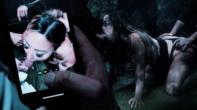 Asian Slut Gangbang - Ragazza giapponese con grandi tette viene usata come una bambola nel bosco