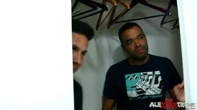 We spy on them and end up fucking them hard after they fuck themselves with a toy