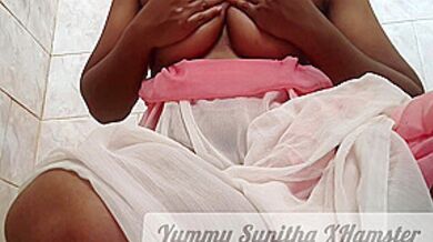 Yummy Sunitha In Wet Transparent Dress With Fully Aroused Nipples