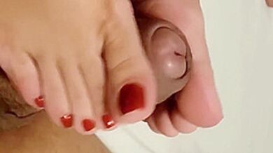 Hot Wife Footjob