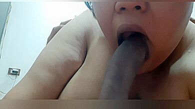 Bbw Chubby - Indian Milf With Her Boyfriend Blowjob Mouth Fuck & Tits Fuck