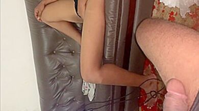 My Stepaunt Touching Herself While We Watch Tv