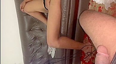 My Stepaunt Touching Herself While We Watch Tv