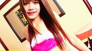 Teen 18+ Ladyboy Changes Outfit And Strokes Hard