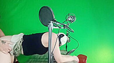 Having Some Fun In Front Of The Green Screen