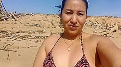 Latina Brunette Sucks Her Stepdads Cock And Masturbates While He Masturbates His Cock