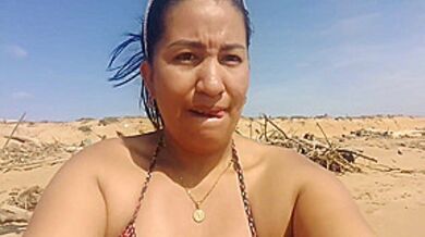 Latina Brunette Sucks Her Stepdads Cock And Masturbates While He Masturbates His Cock