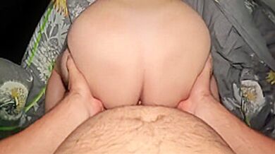 Two Cumshots On Her Ass