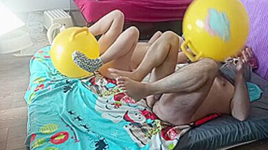 Hot Foreplay With A Couple, Oil Massage On Her Body