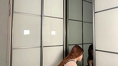 Uniform, But With A Fiery Bare Ass A Brunette That Will Make You Forget About Work