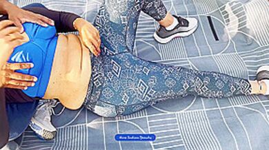 Indian Milf Wife Melts Under Husbands Touch - Outdoor Sensual Massage, Pressing Boobs & Fingering