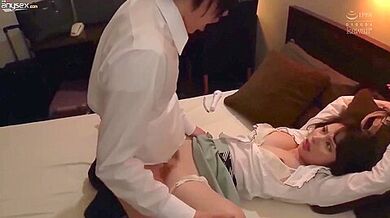 A Young Japanese Couple Enjoys Each Other Company Having Creative Sex In Different Positions 1