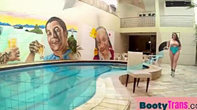 Bigass Trans Beauty Blowing Huge Penis With Große Titten