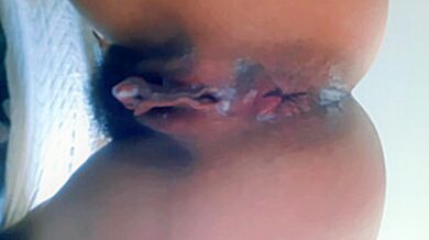 Huge Load Of Sperm Dripping From Ass To Pussy