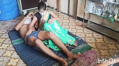 Shivani In Green Saree Getting Ready For Sex