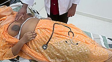 Indian Doctor Checking Village Aunty Boobs