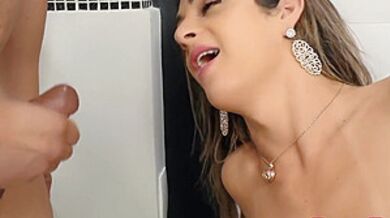 Ts Has Her Ass Fingered While Getting A Blowjob - Janaina Carvalho