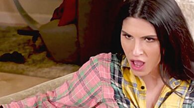 Zariah Aura - Trans Babysitter Taking Stepdad Dicking