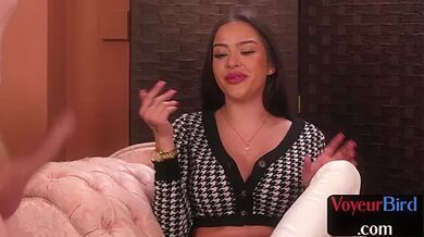 Bigtitted voyeur watcher teasing dude