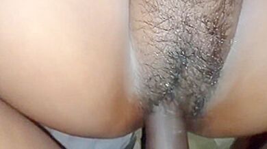 Stepsister-in-law Lying Down On The Mat And Having Of Paella