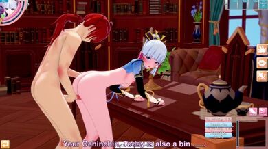 3D/Anime/Hentai, Genshin Impact: Kamisato Ayaka adora quando Diluc la scopa forte !!