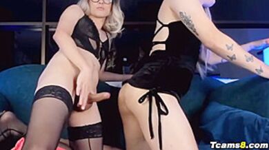 Shemale Blonde Couple Sucking Each Others Dicks