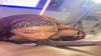 Hot Thick Ebony TS JJ Gets Her Fat Ass Pounded Hard