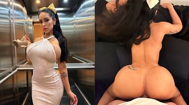 Ragazza perfetta che era timida all'inizio in ascensore ma una volta ha colpito l'interruttore WOWLana Myers