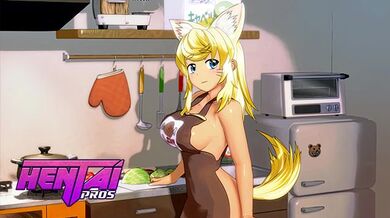 HENTAI PROS - La fedele ragazza Wolf Waifu offre sesso selvaggio, bagni vaporosi e divertimento creampie ogni giorno