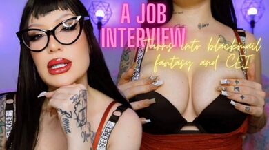 Un colloquio di lavoro si trasforma in bm, findom e CEI - Goth Girl con occhiali da vista - dominatrix - JOI