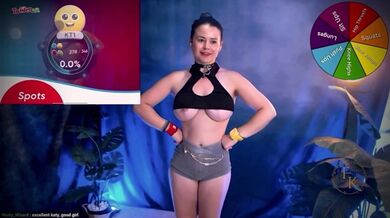 Indossare un Underboob Top durante lo streaming Live! Scivolamento del capezzolo