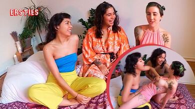 Ersties: Lesbiche divertenti hanno una sessione di sesso bollente
