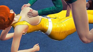 April O'Neil da Mutant Ninja Turtles cazzo duro