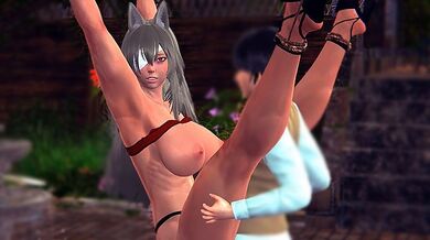 Ghislaine Dedoldia bondaged scopa BDSM hentai 3d