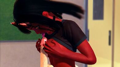 Succube Meru migliori tette in aula hentai